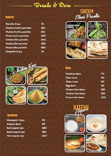 Sappaturaman Mess menu 