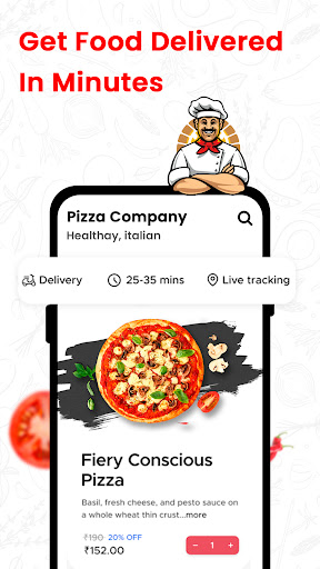 Screenshot All In One food ordering app