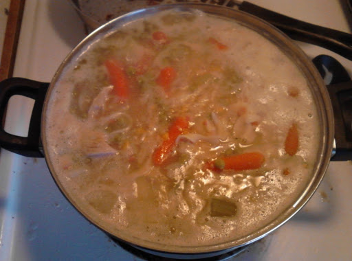 My yummy turkey noodle soup!