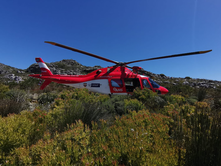 Air Mercy Service rescued six hikers from Table Mountain on Monday.