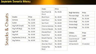 Jayaram Sweets menu 3