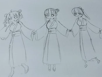 からぴち女子組イラスト描いて見た