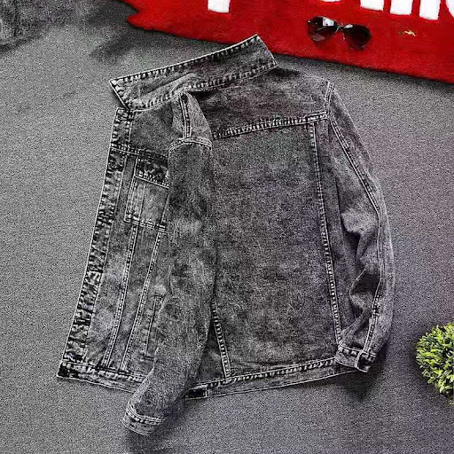 Title 6, Mens Fashion Casual Denim Slim-fit Coat. Styli...