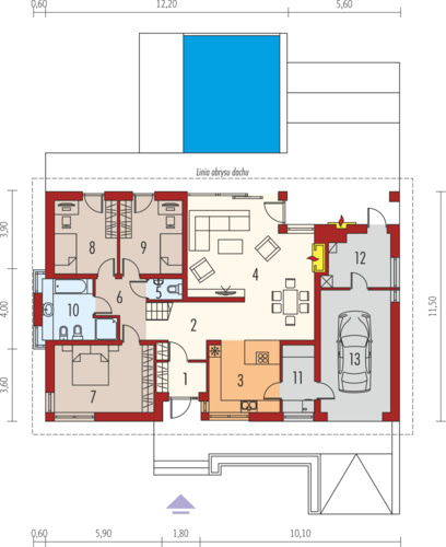 Gabriel G1 MULTI-COMFORT - Rzut parteru