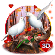 3D valentine pigeon dove theme  Icon