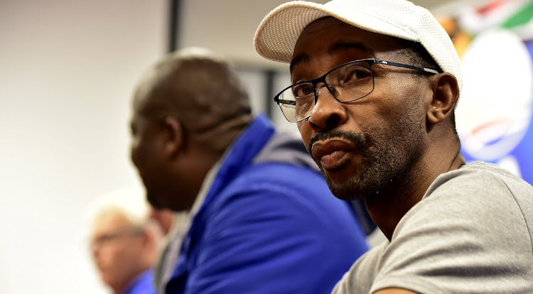 Danisile Ngobo at the DA press conference in Port Elizabeth on Monday, where he vehemently denied pulling out a gun or making any references to a firearm during a meeting with Bay mayor Mongameli Bobani in his City Hall office in February