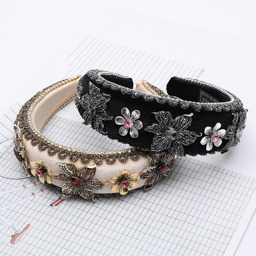 Title 4, Baroque Colored Diamond Headband, Versatile and...