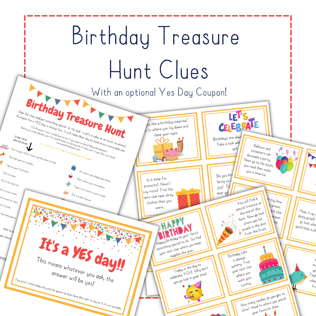 Birthday Treasure Hunt CLues