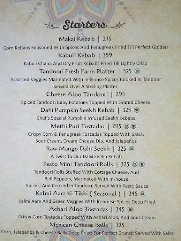 Delhi Highway menu 