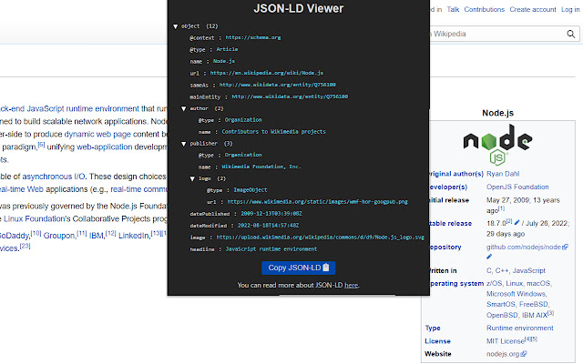 Linked-Data Viewer chrome extension