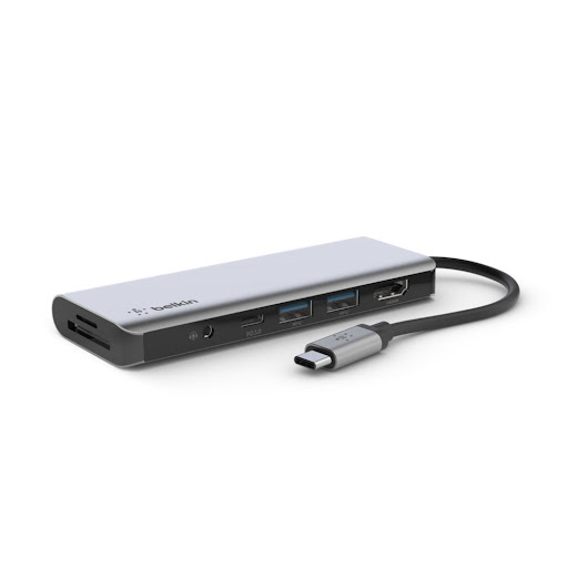 Bộ chia/ Hub USB-C3.1 Multiport 7 trong 1 Belkin AVC009btSGY (Xám)