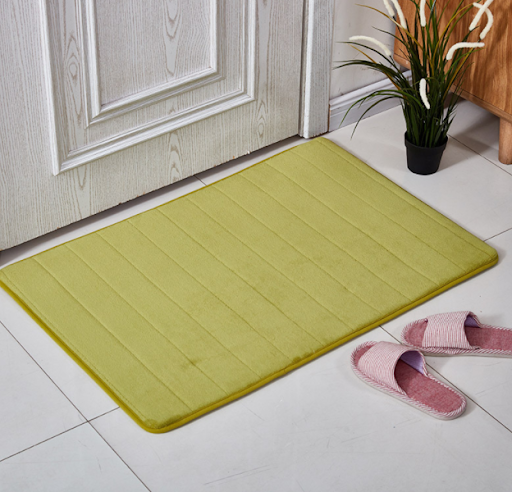 Title 2, Customizable Coral Velvet Bathroom Memory Foam ...