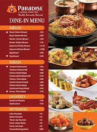 Paradise Biryani menu 2