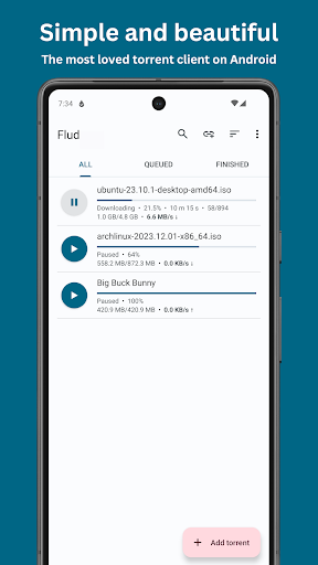 Screenshot Flud - Torrent Downloader