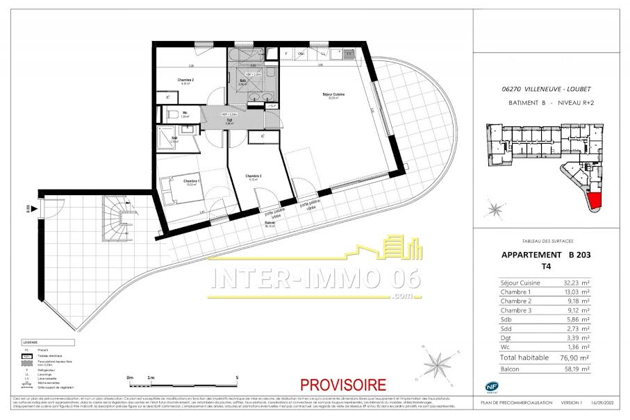 Vente appartement 4 pièces 77 m² à Villeneuve-Loubet (06270), 810 000 €