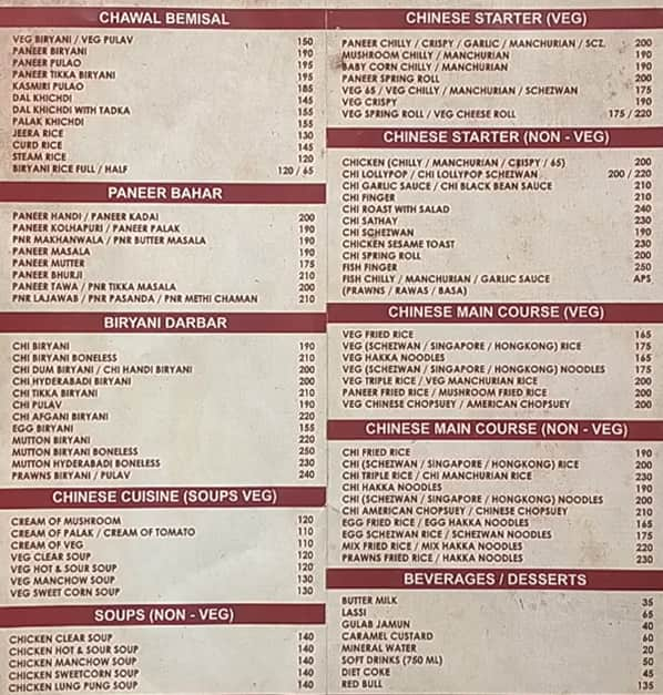 Hari Prasad Bar And Restaurant menu 