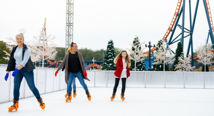 Ice Skating SeaWorld Christmas