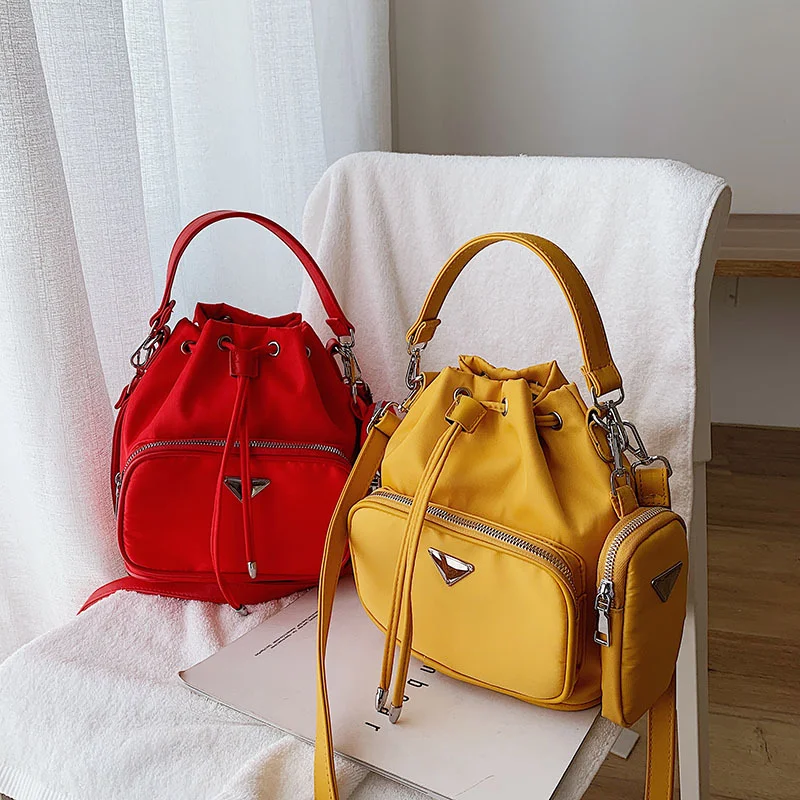 Nylon Bucket Handbag European Station Personality. Stylish, spacious and practical for everyday use. A fashionable acces