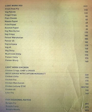 Tilak Restaurant menu 