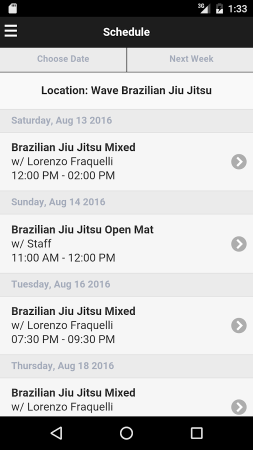 Wave Brazilian Jiu Jitsu Screen 3