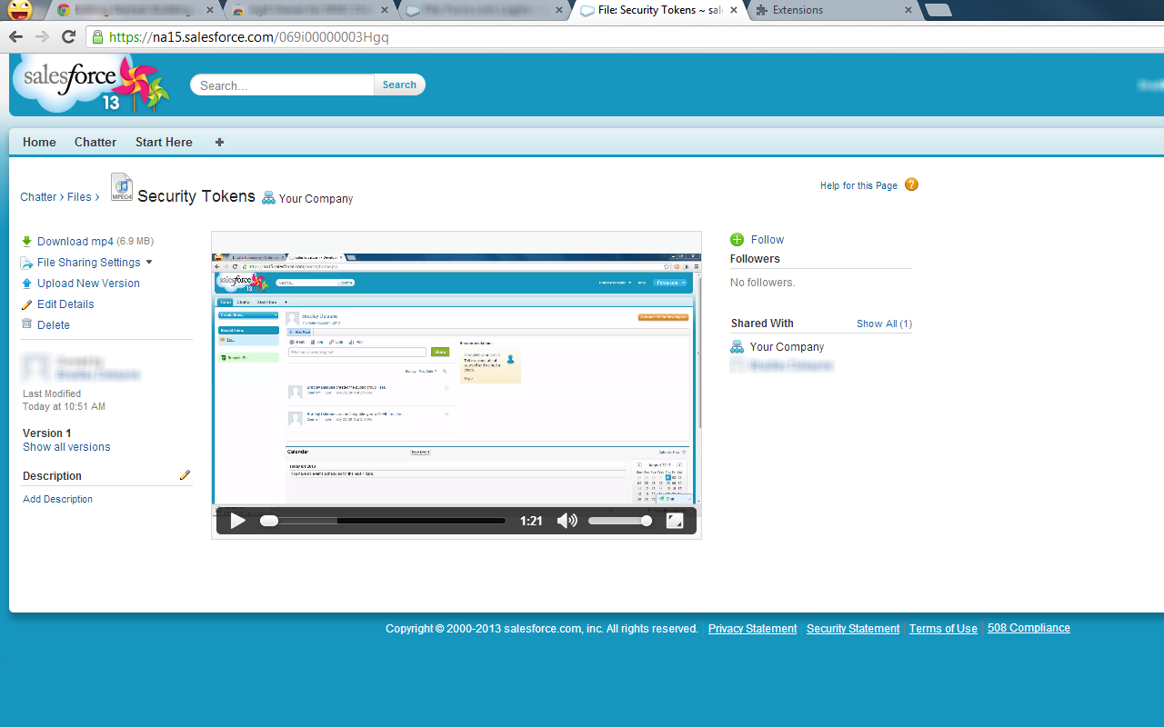 mp4 Viewer for SFDC Chatter Preview image 0