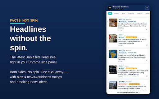 Unbiased Headlines screenshot 1