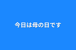 今日は母の日です