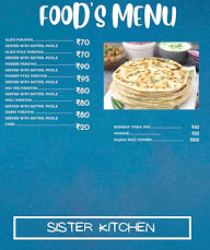 Sisters Kitchens menu 1