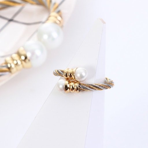 Title 4, Stainless Steel Classic Style Two-tone Handmade...