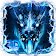 3D blue fire ice dragon Thunder theme icon