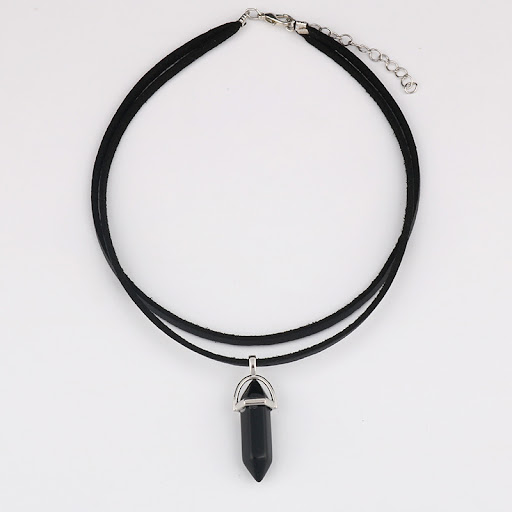 Title 4, Hexagon column double necklace
