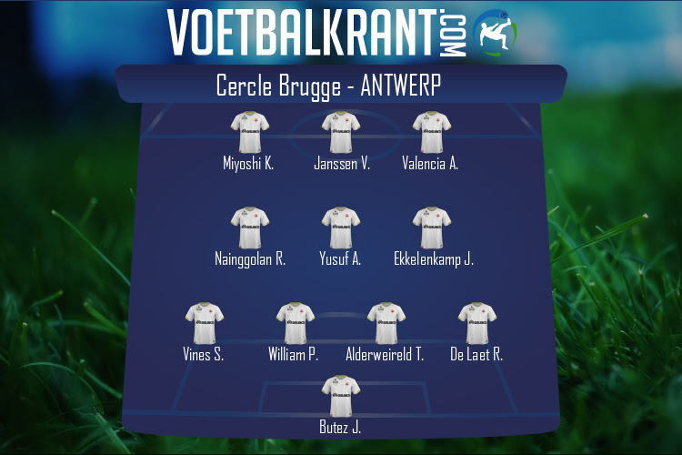 Opstelling Antwerp | Cercle Brugge - Antwerp (11/09/2022)