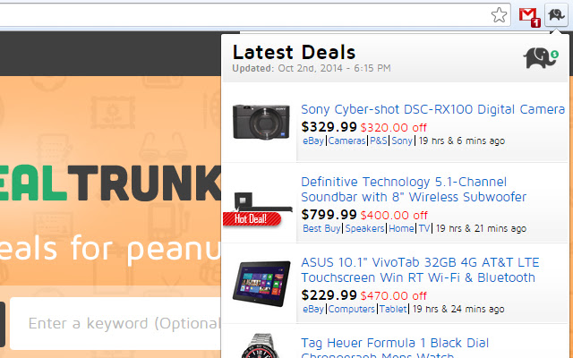 DealTrunk chrome extension