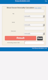 Serum Osmolality Calculator - Apps on Google Play