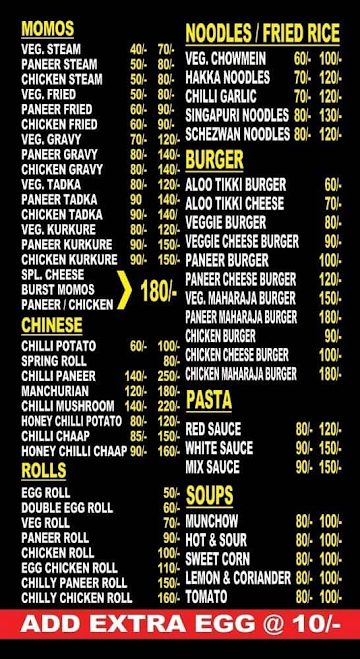 Kirana Bazaar menu 