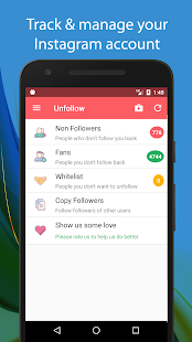 Unfollow for Instagram Pro‏ 1.5 APK + Mod (المال غير محدود / طليعة) إلى عن على ذكري المظهر