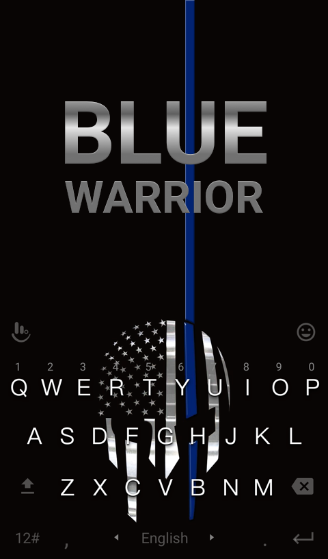 Blue Warriors Keyboard Theme Screen 1