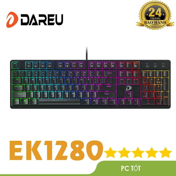 Bàn Phím Cơ Gaming Dareu Dk1280/Ek1280 104Key (Rgb, Blue/ Brown/ Red D Switch)