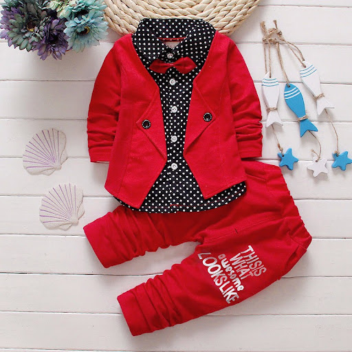 Title 2, Childrens Spring and Autumn Two-Piece Suit Com...