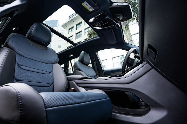A twin-panel panoramic moonroof is standard on the Titanium derivative.