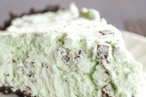 No-Bake Mint Chocolate Chip Pie