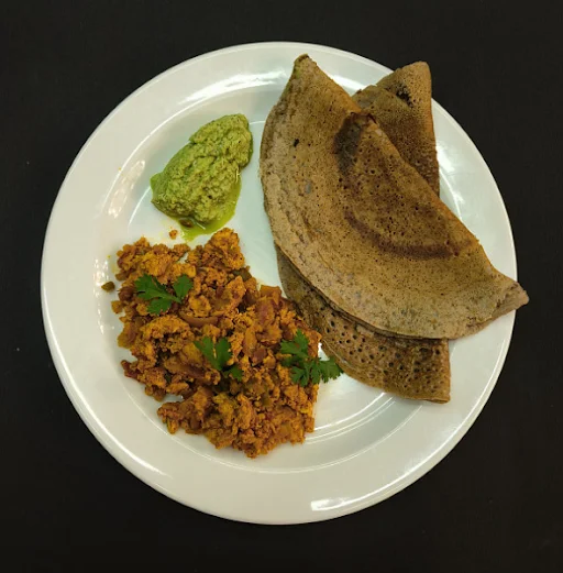 Vegan Tofu Bhurji With Buckwheat Dosa