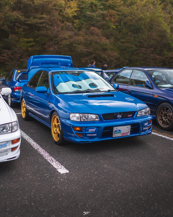 インプレッサ WRX STIのGCGF榛名オフ2022・榛名山・うみねこさんに撮ってもらったー・GC/GF誕生30周年！・GC8に関するカスタム事例の投稿画像4枚目