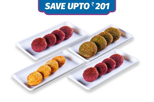 Veg Kebab Platter - 4 Kebabs (Serves 4-5)