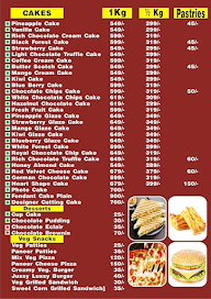 Cake Eats menu 1