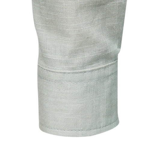Title 17, Mens Cotton and Linen Long-Sleeved Shirt Solid...