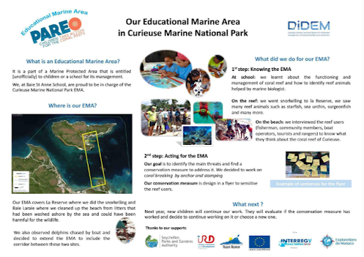 Our Educational Marine Area in Curieuse Marine National Park