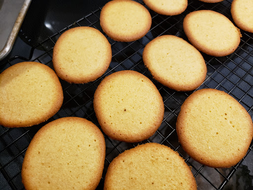 A light tea cookie with a hint of caramel and cream cheese. A nice soft cookie for use with fruit and whipped topping or just snacking. 