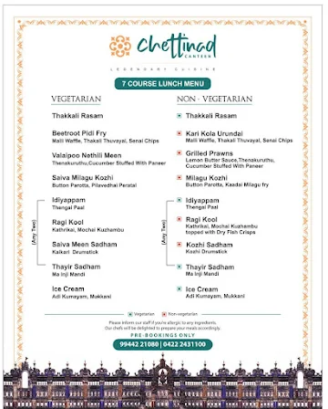 Chettinad Canteen menu 