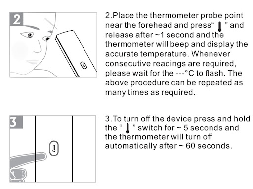 Title 12, Full screen infrared thermometer for instant, c...